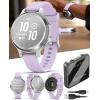 imageWearable4U Garmin Lily 2 Active Lunar Gold with Bone Silicone Band Small and Stylish Smartwatch Builtin GPS Hidden Display Patterned Lens Up to 9 Days Battery Life Black Earbuds BundleLily 2 Active Power Bank