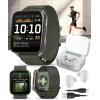 imageWearable4U Garmin Venu X1 Thin and Lightweight GPS Smartwatch AMOLED Display Black with Slate Titanium Comfort Fit Nylon Band White Earbuds BundleMoss