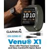 imageWearable4U Garmin Venu X1 Thin and Lightweight GPS Smartwatch AMOLED Display Moss with Titanium Caseback and Moss ComfortFit Nylon Band Power Bank Bundle