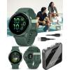 imageWearable4U Garmin Vivoactive 6  Health ampamp Fitness Smartwatch 12 in Bright AMOLED GPS Sports Tracking Up to 11 Days of Battery Metallic Jasper Green ampamp Jasper Green Band w White Earbuds BundlePowerBank