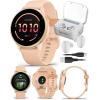 imageWearable4U Garmin Vivoactive 6  Health ampamp Fitness Smartwatch 12 in Bright AMOLED GPS Sports Tracking Up to 11 Days of Battery Metallic Jasper Green ampamp Jasper Green Band w White Earbuds BundleWhite EarBuds
