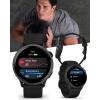 imageWearable4U Garmin Vivoactive 6  Health ampamp Fitness Smartwatch 12 in Bright AMOLED GPS Sports Tracking Up to 11 Days of Battery Metallic Jasper Green ampamp Jasper Green Band w White Earbuds BundleWhite EarBuds