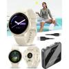 imageWearable4U Garmin Vivoactive 6  Health ampamp Fitness Smartwatch 12 in Bright AMOLED GPS Sports Tracking Up to 11 Days of Battery Metallic Jasper Green ampamp Jasper Green Band w White Earbuds BundlePowerBank