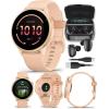 imageWearable4U Garmin Vivoactive 6  Health ampamp Fitness Smartwatch 12 in Bright AMOLED GPS Sports Tracking Up to 11 Days of Battery Metallic Jasper Green ampamp Jasper Green Band w White Earbuds BundleBlack EarBuds