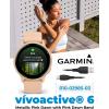 imageWearable4U Garmin Vivoactive 6  Health ampamp Fitness Smartwatch 12 in Bright AMOLED GPS Sports Tracking Up to 11 Days of Battery Metallic Jasper Green ampamp Jasper Green Band w White Earbuds BundleWhite EarBuds