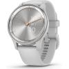 imageWearable4U Garmin vivomove Trend 40 mm Smartwatch Silver Stainless Steel Bezel with Mist Gray Case  2023 Unisex Analog Fitness Hybrid Watch with Smart Notifications Touchscreen EBank BundleSilverMist Gray