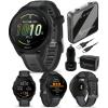 imageGarmin Forerunner 165 Music Running Smartwatch Colorful AMOLED Touchscreen Training Metrics and Recovery Insights Includes Wearable4U PowerPack Adapters Bundle BerryLilacBlackSlate Gray