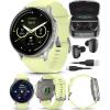 imageGarmin Venu 4 41mm AMOLED Advanced Health ampamp Fitness GPS Smartwatch Bright ampamp Colorful Display Builtin Flashlight Up to 10 Days Slate with Black Silicone Band wWearable4U White Earbuds BundleSilverCitron