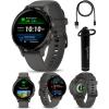 imageWearable4U  Garmin Venu 3S GPS Smartwatch AMOLED Display 41mm Watch Advanced Health and Fitness Features Up to 10 Days of Battery Wheelchair Mode Sleep Coach French Gray with Power BankSlatePebble Gray