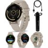 imageWearable4U  Garmin Venu 3S GPS Smartwatch AMOLED Display 41mm Watch Advanced Health and Fitness Features Up to 10 Days of Battery Wheelchair Mode Sleep Coach French Gray with Power BankSoft GoldFrench Gray
