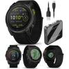 imageWearable4U Garmin Enduro 3  51 mm Solar Sapphire Ultraperformance GPS Smartwatch Carbon Gray DLC Titanium with Black UltraFit Nylon Strap BundlePower Bank