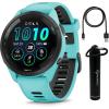 imageWearable4U Garmin Forerunner 265 Music GPS Running 46 mm Smartwatch Aqua with AMOLED 13 in Touchscreen Display EBank Bundle