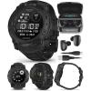 imageWearable4U Garmin Instinct 3 Tactical Edition Solar Charging Display 45mm Rugged Outdoor GPS Smartwatch Applied Ballistics Support LED Flashlight MultiBand GPS White Earbuds BundleSOLAR  50 mm
