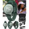 imageWearable4U Garmin Lily 2 Active Lunar Gold with Bone Silicone Band Small and Stylish Smartwatch Builtin GPS Hidden Display Patterned Lens Up to 9 Days Battery Life Black Earbuds BundleLily 2 Active Black EarBuds