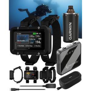 imageGarmin Descent X50i Premium Dive Computer 3quot Touchscreen Display 20 ATM DiveRated Leakproof Buttons Surface GPS Dive Compass ampamp Garmin Descent T2 Transceiver with Wearable4U Power Bank Bundle
