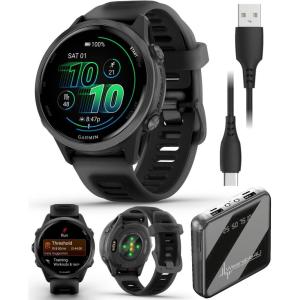 imageGarmin Forerunner 570 47mm Advanced GPS Running ampamp Triathlon Smartwatch AMOLED Display Training ampamp Recovery Amp Yellow Aluminum wTranslucent WhitestoneTurquoise Band w Wearable4U PowerBank BundleSlate  Black Band PowerBank