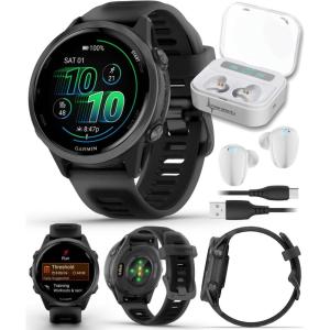 imageGarmin Forerunner 570 47mm Advanced GPS Running ampamp Triathlon Smartwatch AMOLED Display Training ampamp Recovery Amp Yellow Aluminum wTranslucent WhitestoneTurquoise Band w Wearable4U PowerBank BundleSlate  Black Band WHT EarBuds