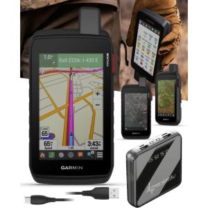 imageGarmin Montana 710i Rugged GPS Handheld Navigator 5 Touchscreen 32 GB Builtin inReach Technology for SOS ampamp 2Way Texts in Remote Areas Satellite Imagery ampamp Maps w Wearable4U PowerBank Bundle