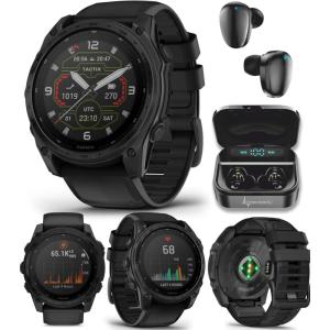 imageGarmin Tactix 8 51mm Solar Elite Titanium Bezel Sapphire Lens Premium Tactical GPS Smartwatch Includes Applied Ballistics Ultralight Elite Solver 40M Dive Rating wWearable4U PowerBank BundleSOLAR