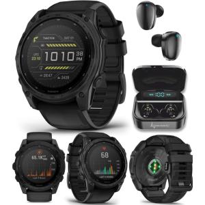 imageGarmin Tactix 8 51mm Solar Elite Titanium Bezel Sapphire Lens Premium Tactical GPS Smartwatch Includes Applied Ballistics Ultralight Elite Solver 40M Dive Rating wWearable4U PowerBank BundleSOLAR AB ELITE