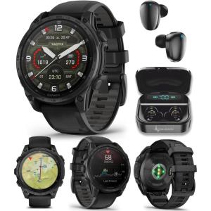 imageGarmin Tactix 8 51mm Solar Elite Titanium Bezel Sapphire Lens Premium Tactical GPS Smartwatch Includes Applied Ballistics Ultralight Elite Solver 40M Dive Rating wWearable4U PowerBank BundleAMOLED