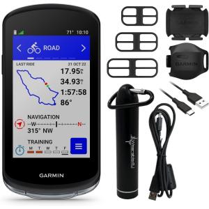 imageWearable4U  Garmin Edge 1040 GPS Bike Computer On and OffRoad SpotOn Accuracy with Speed and Cadence Sensors and EBank BundlePower Bank Sensors