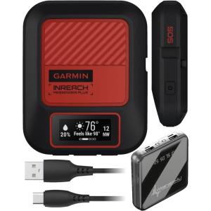 imageWearable4U  Garmin in Reach Messenger Plus with Photo Text ampamp Voice Messaging Wothout Cell Service SOS Satelite Communicator IPX7 TempResistant  PowerBank Bundle