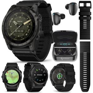 imageWearable4U  Garmin tactix 7 GPS Tactical Smartwatch with Bundle tactix 7 Standard Black EarbudsBlack EarBuds