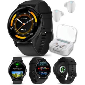 imageWearable4U Garmin Venu 3S GPS Smartwatch AMOLED Display 41 mm Watch Advanced Health and Fitness Features Up to 10 Days of Battery Wheelchair Mode Sleep Coach Sage Gray Black Earbuds BundleSlateBlack White EarBuds