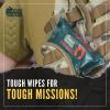 imageBlack Unscented Camouflage Wet Wipes  Combat Wipes COMMANDO  Thick Biodegradable Heavy Duty Cleansing Cloths for Camping Military Hunting ampamp Backpacking wAloe ampamp Vitamin E25 Count Pack of 1
