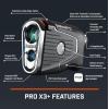 imageBushnell PRO X3  Pro X3 Plus Advanced Laser Golf Rangefinder with Included Carrying Case Carabiner Lens Cloth and Selected Wearable4U BundleCR2 Towel