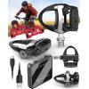 imageGarmin Rally RS110 SingleSensing Power Meter Pedals for Road Shimano SPDSL Cleat Compatible Rechargeable 90h Ride Time Cycling Dynamics Metrics w Wearable4U PowerBank Bundle