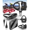 imageGarmin Rally RS210 DualSensing Power Meter Pedals for Road Shimano SPDSL Cleat Compatible Rechargeable 90h Ride Time Cycling Dynamics Metrics w Wearable4U PowerBank Bundle