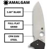 imageSpyderco Amalgam Premium Flipper Knife with 38quot CPM S30V Stainless Steel Blade and Textured Carbon Fiber G10 Handle  PlainEdge  C234CFP