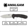 imageSpyderco Amalgam Premium Flipper Knife with 38quot CPM S30V Stainless Steel Blade and Textured Carbon Fiber G10 Handle  PlainEdge  C234CFP