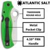 imageSpyderco Atlantic Salt Lightweight Knife with 368quot Corrosion Resistant LC200N Sheepfoot Blade and Durable Black FRN Handle  PlainEdge  C89FPGR