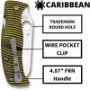 imageSpyderco Caribbean Salt Sheepfoot Knife with 370quot LC200N CorrosionResistant Steel Blade with BlackYellow G10 Handle  SpyderEdge  C217GSSF