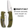 imageSpyderco Caribbean Salt Sheepfoot Knife with 370quot LC200N CorrosionResistant Steel Blade with BlackYellow G10 Handle  SpyderEdge  C217GSSF