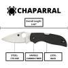 imageSpyderco Chaparral Lightweight Prestige Knife with 280 CTS XHP Steel Blade and Gray Durable FRN Handle  PlainEdge  C152PGYCarbon Fiber