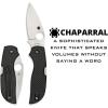imageSpyderco Chaparral Lightweight Prestige Knife with 280 CTS XHP Steel Blade and Gray Durable FRN Handle  PlainEdge  C152PGYCarbon Fiber