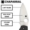 imageSpyderco Chaparral Lightweight Prestige Knife with 280 CTS XHP Steel Blade and Gray Durable FRN Handle  PlainEdge  C152PGYCarbon Fiber