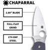 imageSpyderco Chaparral Lightweight Prestige Knife with 280 CTS XHP Steel Blade and Gray Durable FRN Handle  PlainEdge  C152PGYLightweight