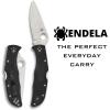 imageSpyderco Endela Lightweight Knife with 341quot VG10 Stainless Steel Blade and Emerson Opener  PlainEdge  C243PGYWPlainEdge