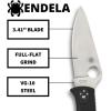 imageSpyderco Endela Lightweight Knife with 341quot VG10 Stainless Steel Blade and Emerson Opener  PlainEdge  C243PGYWPlainEdge