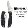 imageSpyderco Endela Lightweight Knife with 341quot VG10 Stainless Steel Blade and Emerson Opener  PlainEdge  C243PGYWPlainedge  Emerson Opener