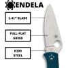imageSpyderco Endela Lightweight Knife with 341quot VG10 Stainless Steel Blade and Emerson Opener  PlainEdge  C243PGYWPlainedge  K390 Steel
