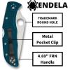 imageSpyderco Endela Lightweight Knife with 341quot VG10 Stainless Steel Blade and Emerson Opener  PlainEdge  C243PGYWPlainedge  K390 Steel