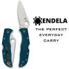 imageSpyderco Endela Lightweight Knife with 341quot VG10 Stainless Steel Blade and Emerson Opener  PlainEdge  C243PGYWPlainedge  K390 Steel