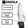 imageSpyderco Endela Lightweight Knife with 341quot VG10 Stainless Steel Blade and Emerson Opener  PlainEdge  C243PGYWSpyderEdge
