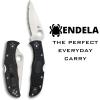 imageSpyderco Endela Lightweight Knife with 341quot VG10 Stainless Steel Blade and Emerson Opener  PlainEdge  C243PGYWSpyderEdge